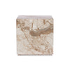 Four Hands Modern Marble Plinth End Table side view 