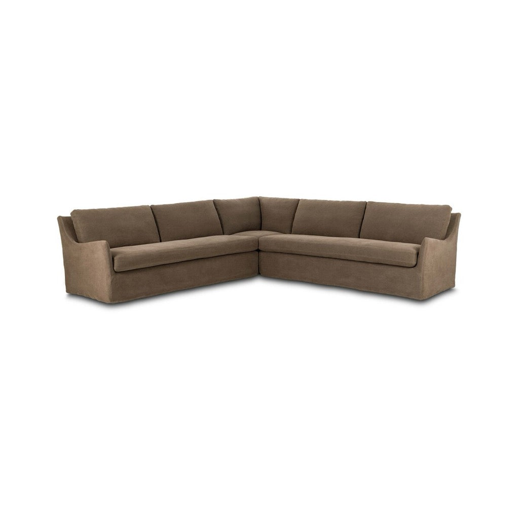Four Hands Monette 3Pc Sectional front view 