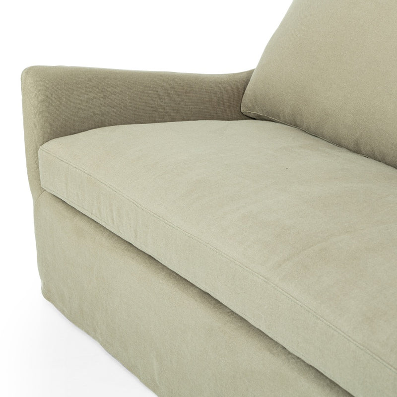 Four Hands Monette Slipcover Sofa Khaki Seating Cushion