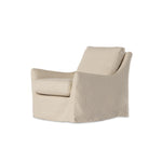 Monette Slipcover Swivel Chair Brussels Natural Angled View 238679-004