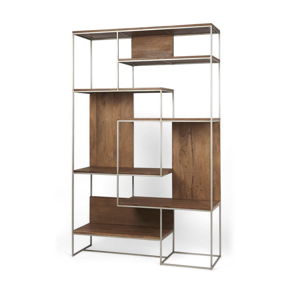 Mercana Morris 6 Shelf Bookcase - Brown – Artesanos Design Collection
