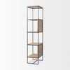 Mercana Morris 4 Shelf Bookcase angled side view 