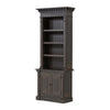Mr. Percy Found The Top Bookcase Aged Brown Veneer Angled View Four Hands