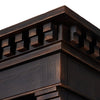 Mr. Percy Found The Top Wide Bookcase Aged Brown Veneer Cut Out Edge Detail 242090-001