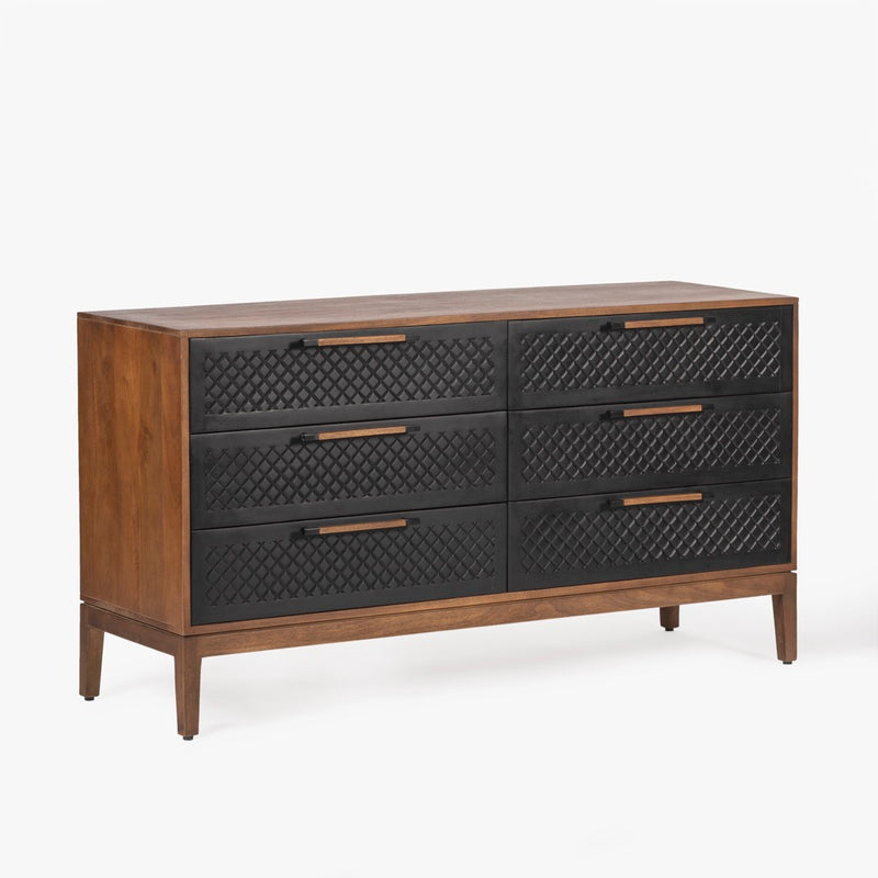 Co.House Designs Naya 6 Drawer Dresser - Dark Brown Co.House Designs Naya 6 Drawer Dresser - Dark Brown
