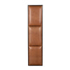 New York 62" Cognac Leather Iron Bench FNY-BN62COG overhead view 