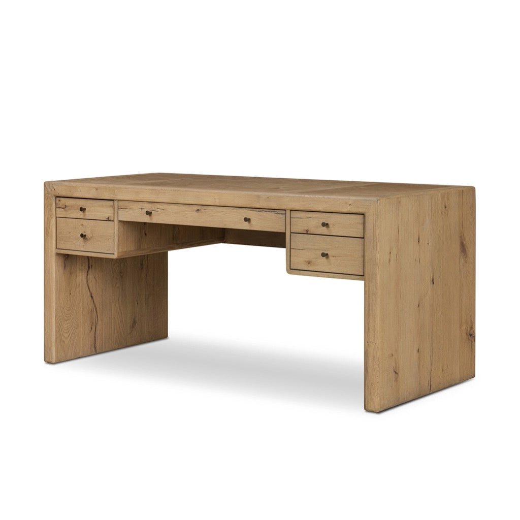 Four Hands Nico Desk - Aged Natural Oak Veneer