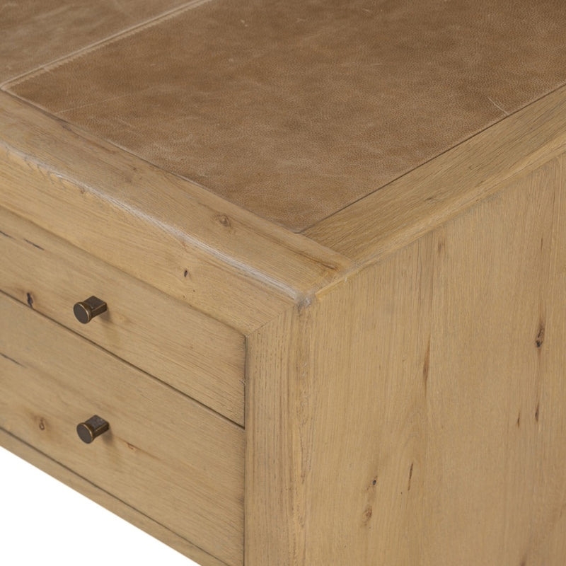 Four Hands Nico Desk - Aged Natural Oak Veneer