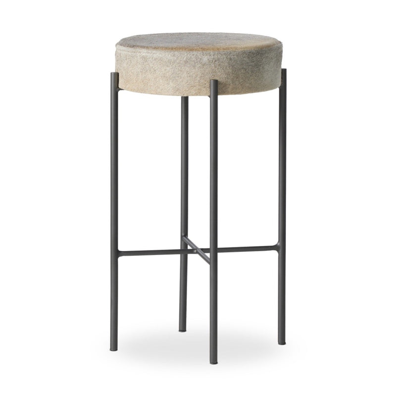 Four Hands Nocona Stool angled view light hide 