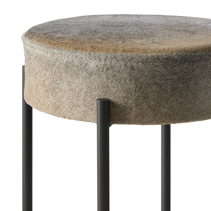 Four Hands Nocona Stool side view of cushion and leg 