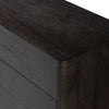 Noeline 6 Drawer Dresser Smoked Black Oak Veneer Top Corner Detail Four Hands