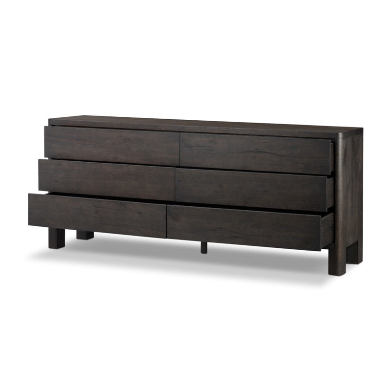 Four Hands Noeline 6 Drawer Dresser - Smoked Black Oak Veneer Four Hands Noeline 6 Drawer Dresser - Smoked Black Oak Veneer