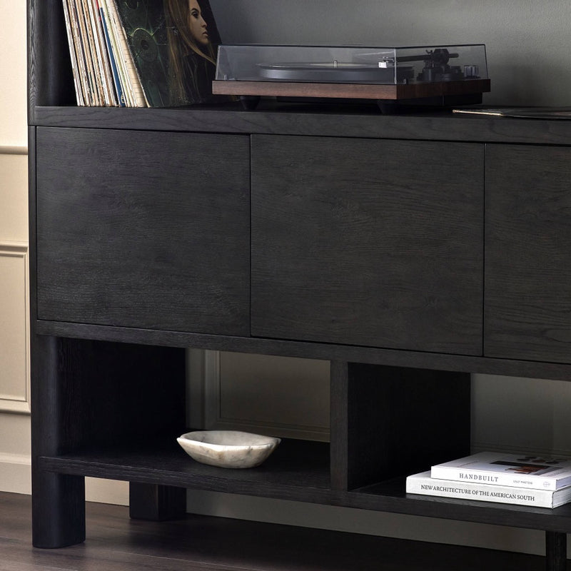 Noeline Wide Bookcase 241490-001 staged cabinet view