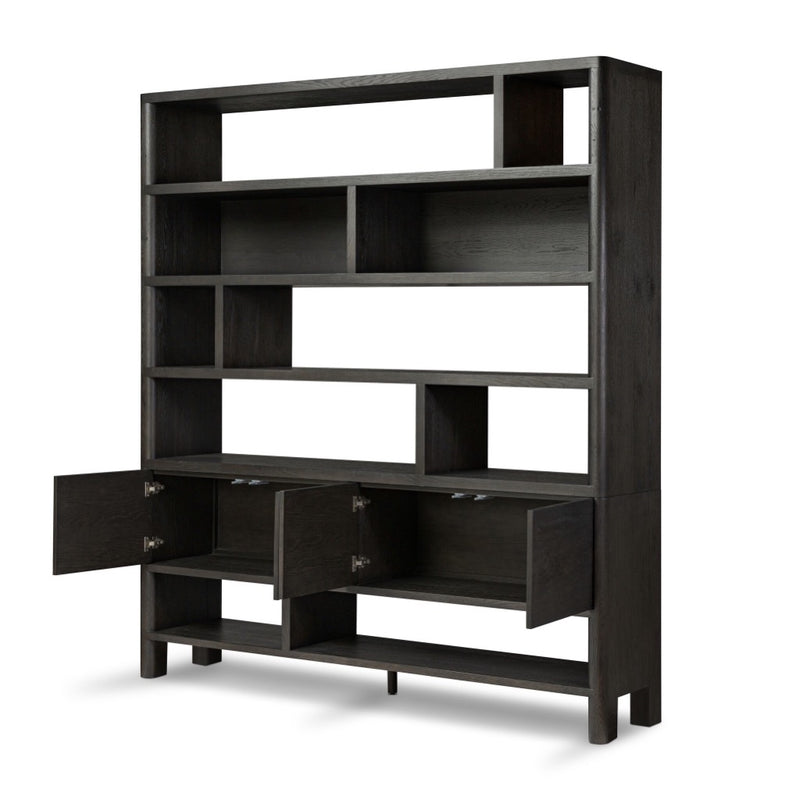 Noeline Wide Bookcase 241490-001 angled open door view