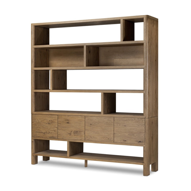 Four Hands Noeline Wide Bookcase angled view