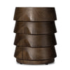 Nori Reclaimed Wood End Table Tiered Detail 234622-001
