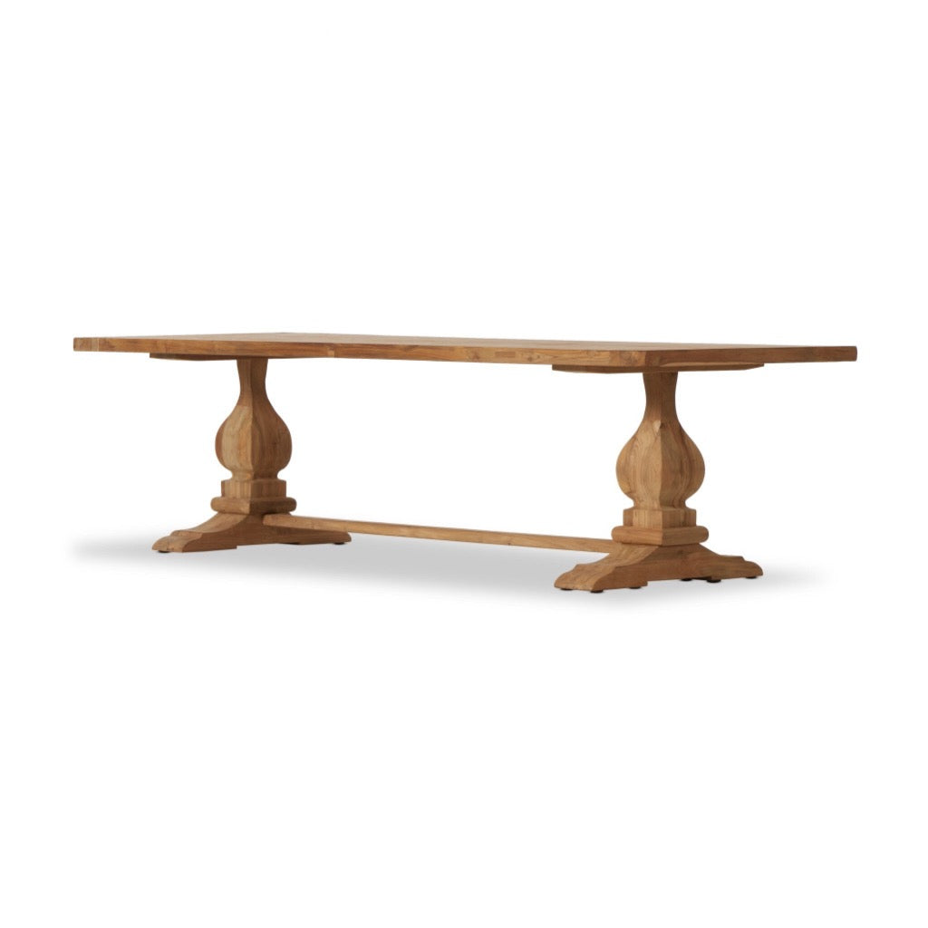 Four Hands Novell Outdoor Dining Table angled view 