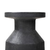 Odeon End Table Distressed Graphite Concrete Hourglass Shaping Four Hands