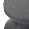 Odeon End Table Distressed Graphite Concrete Textured Tabletop Detail Four Hands