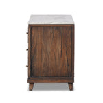 Odette Nightstand White Statuario Marble Side View Four Hands