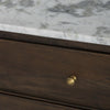 Four Hands Odette Nightstand White Statuario Marble Drawers Detail