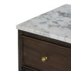 Four Hands Odette Nightstand White Statuario Marble Corner Top