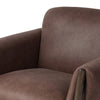 Olia Chair Palermo Cigar Top Grain Leather Seating Four Hands