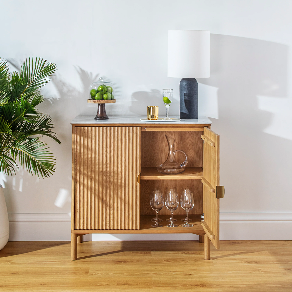 Co.House Designs Olive Reeded Cabinet - Natural – Artesanos Design ...