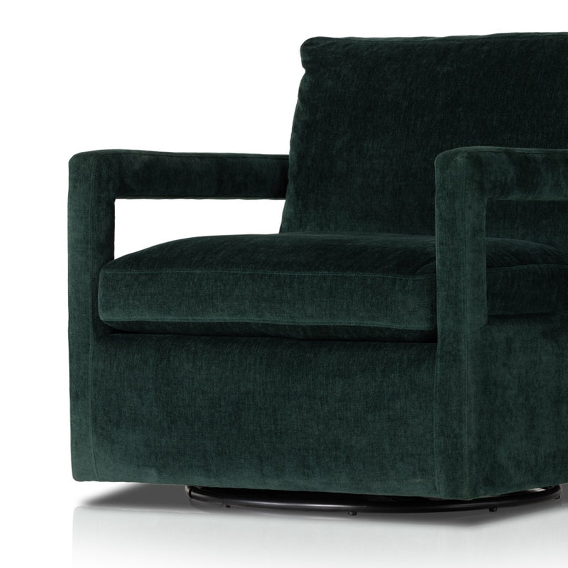 Olson Swivel Chair Emerald Worn Velvet Swivel Base 236092-001

