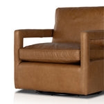 Four Hands Olson Swivel Chair Sonoma Butterscotch Top Grain Leather Base