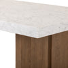 Olympia Dining Table White Carrara Marble Tabletop Thickness Detail 239918-001