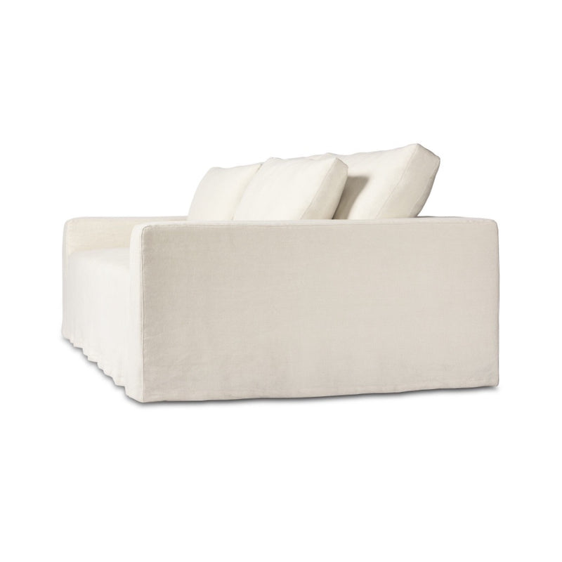 Ostend Outdoor Slipcover Sofa 96" 241068-001 angled side view 