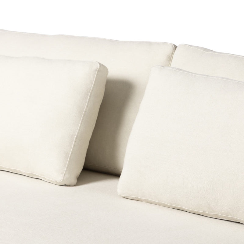 Four Hands Ostend Outdoor Slipcover Sofa 96" back pillow view 