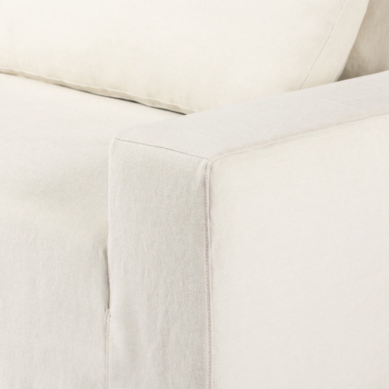 Ostend Outdoor Slipcover Sofa 96" 241068-001 squared arm view 