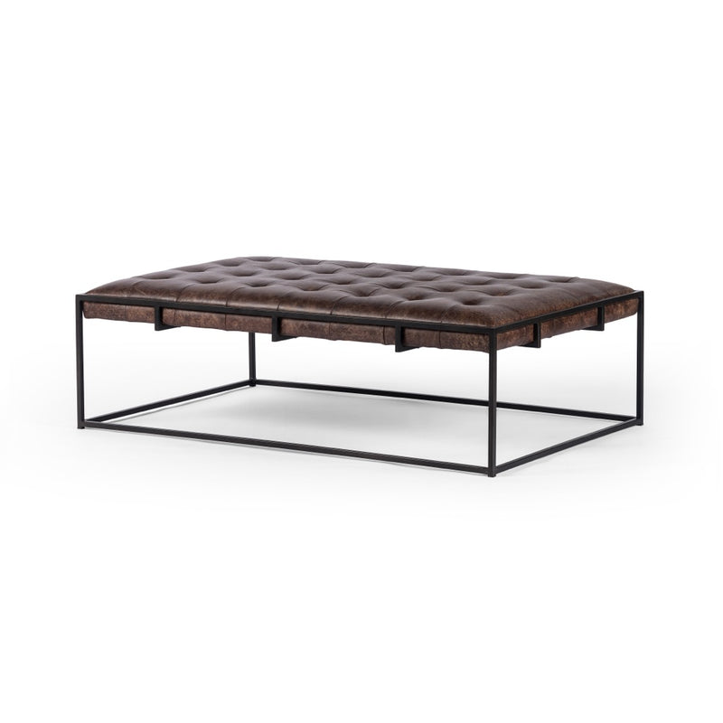 Oxford Small Coffee Table Havana Angled View Four Hands