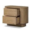 Four Hands Paden Nightstand angled open drawer view 