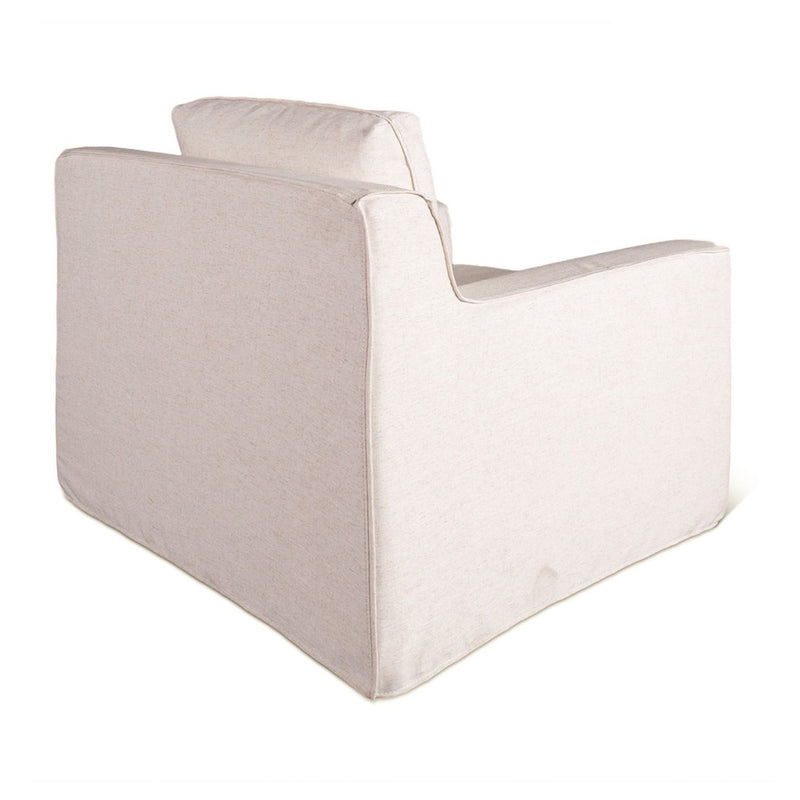 HTD Palladium Swivel Accent Chair angled back view 