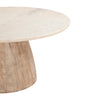 Palm Springs Marble Coffee Table Rounded Marble Top Detail FPA-CT36-MOD-WM