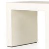 Parish End Table White Concrete Lower Angled View Four Hands