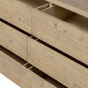Perot 6 Drawer Dresser Light Blonde Pine Open Drawers 245422-002