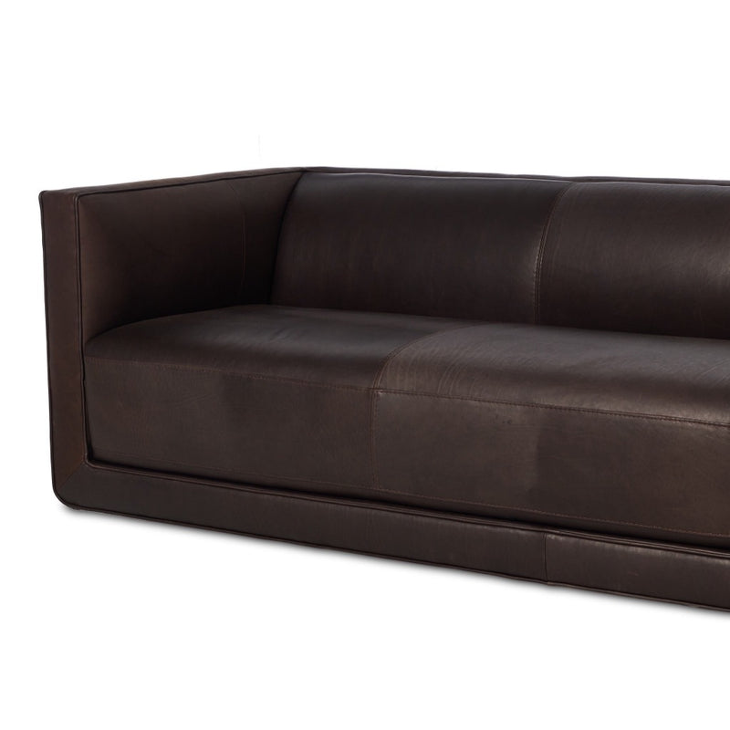 Four Hands Phillip Sofa angled bench seat view