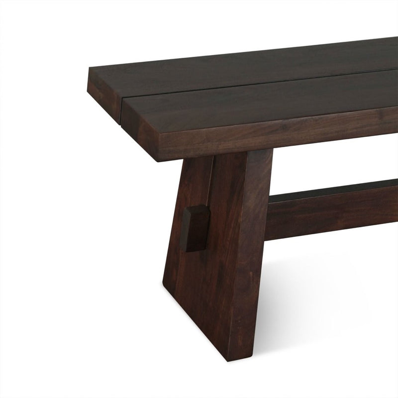 Piedmont Bench Coffee Bean Angled Side View HTD