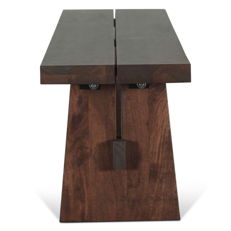HTD Piedmont Bench Coffee Bean Side View FPD-BN79CB