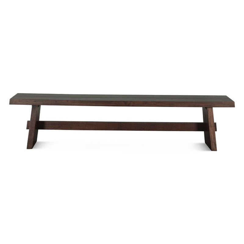 Piedmont Bench Coffee Bean Front Facing View HTD