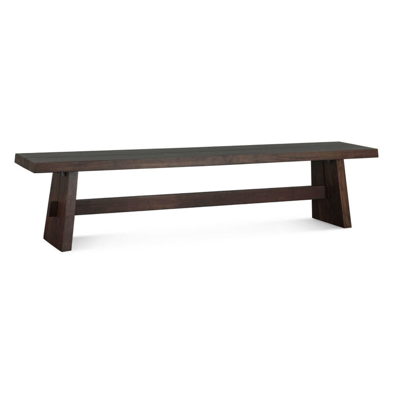 HTD Piedmont Bench Coffee Bean Angled View FPD-BN79CB