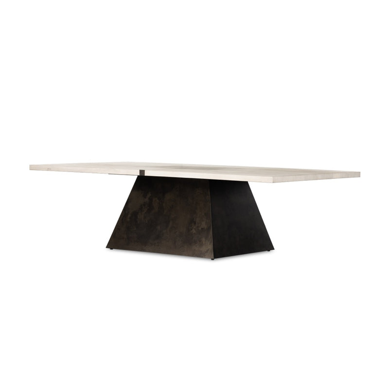 Ping Pong Table Bleached Guanacaste Angled View Four Hands