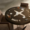 Poker Table Bleached Guanacaste Staged View with Game Pieces Four Hands