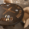 Poker Table Natural Brown Guanacaste Staged View 234229-001
