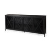 Mercana Poppy Sideboard Black Metal Angled View 50524