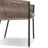  Porto Outdoor Dining Chair 102492-005 side view of leg 